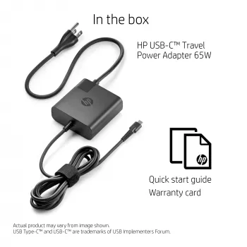 HP USB-C kelioninis maitinimo adapteris 65W, juodas