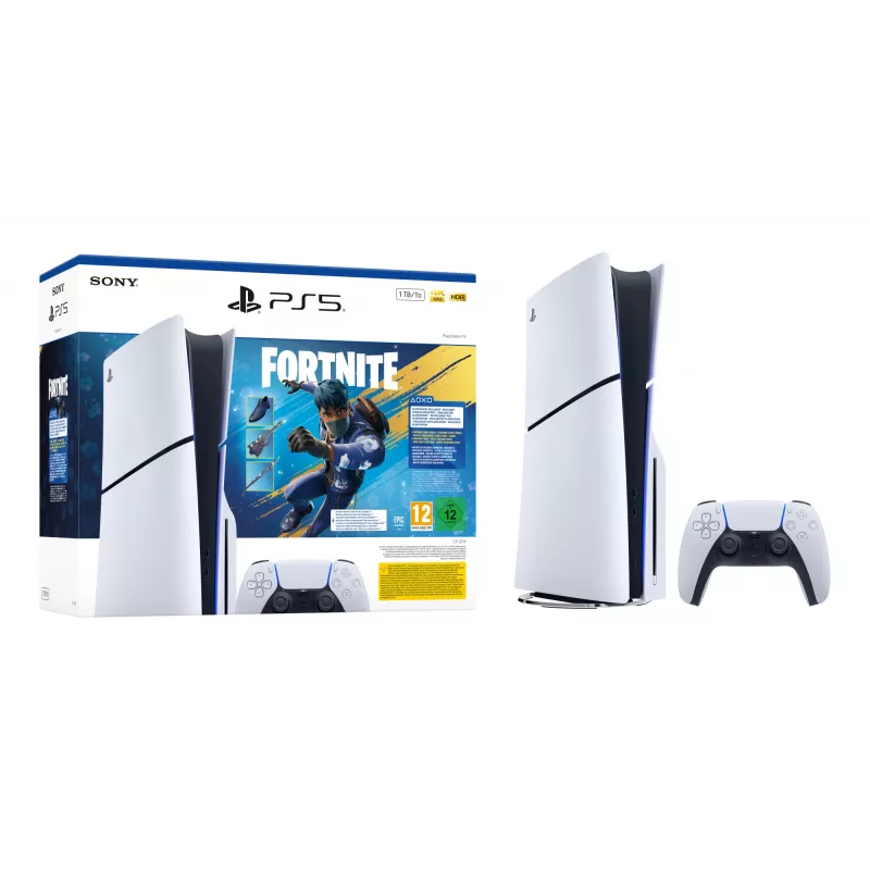 Sony PlayStation 5 Fortnite Flowering Chaos Bundle 1 TB Wi-Fi juoda, balta