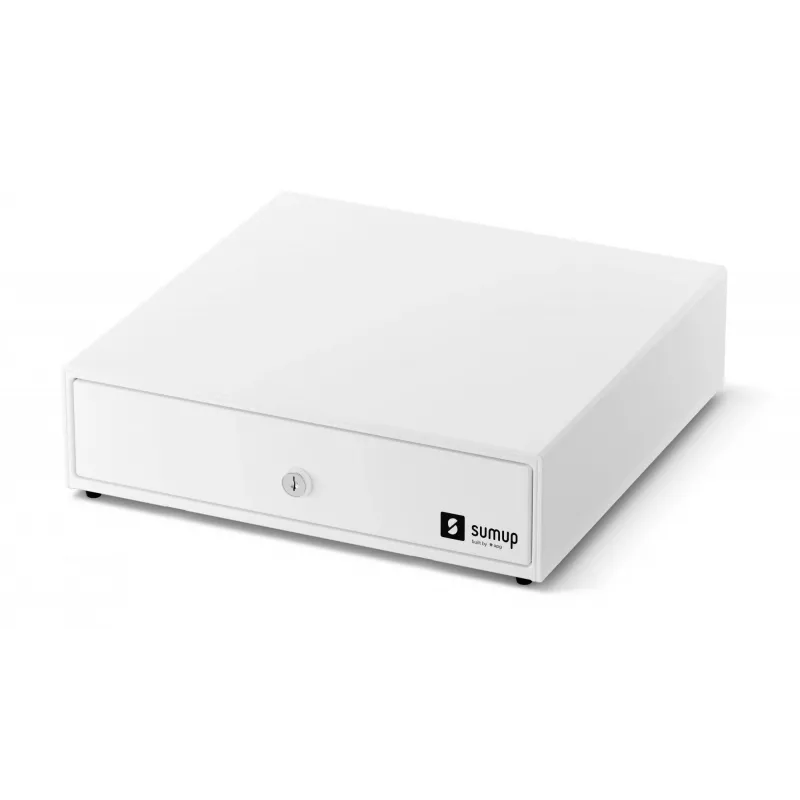 Kasos stalčius SumUp Cash Drawer — plastikinis ir plieninis korpusas, baltas, 330×340×100 mm, 5 kg