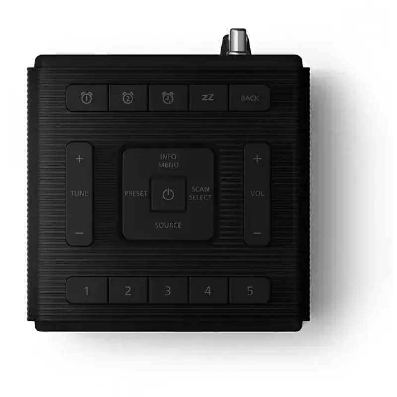 Skaitmeninis žadintuvas Philips TAR5100/10 juodas 12/24h LCD Bluetooth
