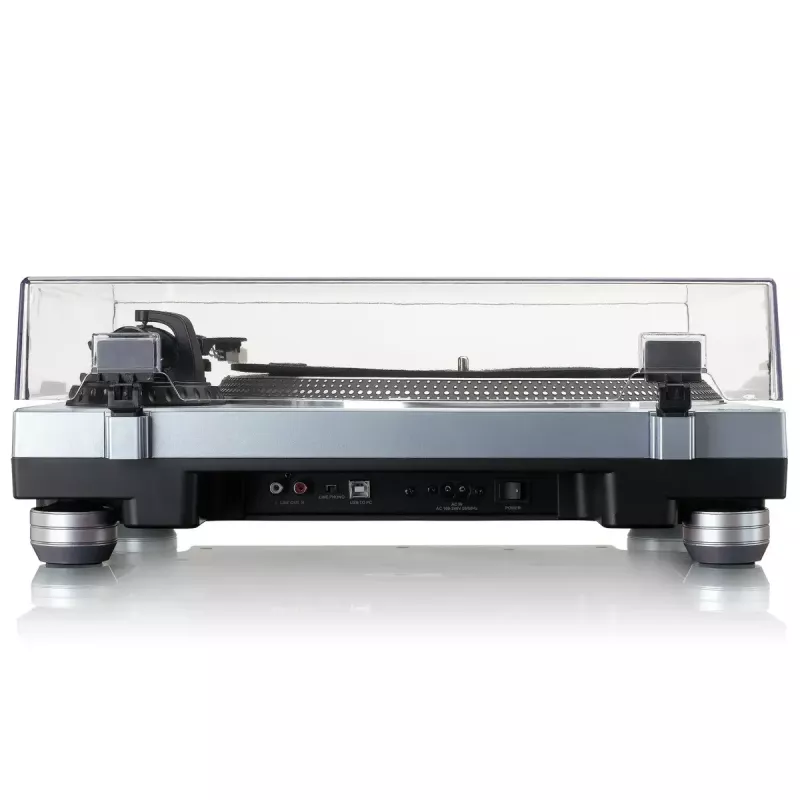 Tiesioginės pavaros vinilinė patefonė Lenco L-3809ME – rankinis, USB A tipas, metalinis mėlynas