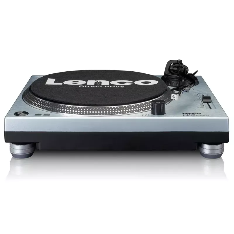 Tiesioginės pavaros vinilinė patefonė Lenco L-3809ME – rankinis, USB A tipas, metalinis mėlynas