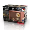 Nešiojamas radijo imtuvas Adler AD 1171 – AM/FM, 10 W RMS, Bluetooth, išorinė antena, bronzinis, 290×200×172 mm