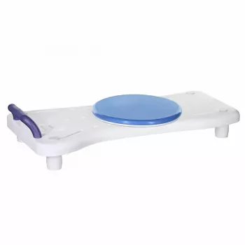 Vonios suolas ActionMed LW400AM 2-in-1 su sukamu perdavimo disku, baltas, atsparus drėgmei, ergonomiška sėdynė, pakabinimo anga