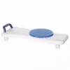 Vonios suolas ActionMed LW400AM 2-in-1 su sukamu perdavimo disku, baltas, atsparus drėgmei, ergonomiška sėdynė, pakabinimo anga