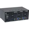InLine KVM stalinis jungiklis, 2 prievadai, dviejų monitorių DP 1.2, 4K, USB 3.0, garsas