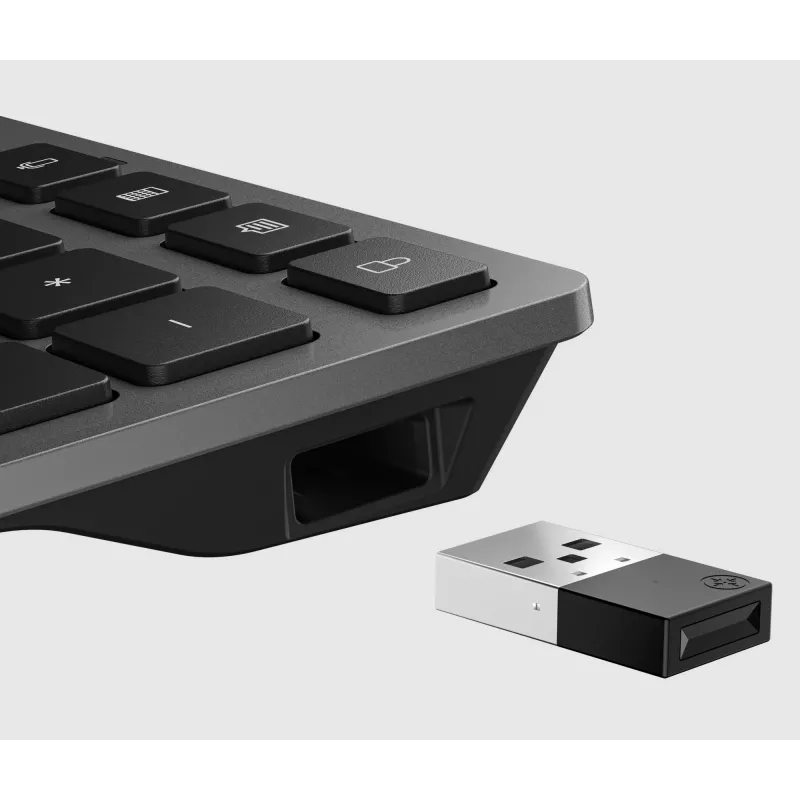 HP 725 belaidė klaviatūra su įkraunamu superkondensatoriumi, kelių įrenginių, 499 g, 420.5 x 120.7 x 17.7 mm