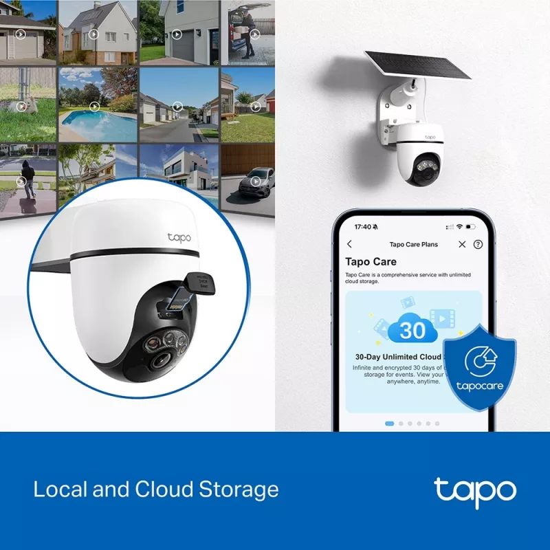 TP-Link Tapo C610 KIT saulės energija varoma PTZ apsaugos kamera
