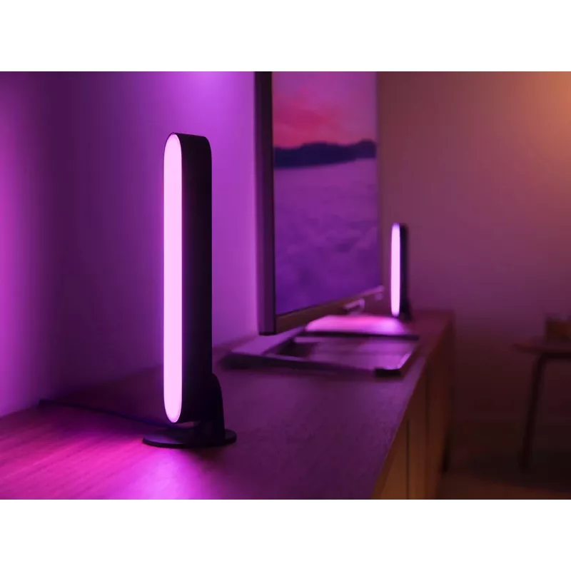Philips Hue Play šviesos juostų pradinis rinkinys — 2 Play šviesos juostos + Hue Bridge Pro, Bluetooth, juoda, C tipo kištukas