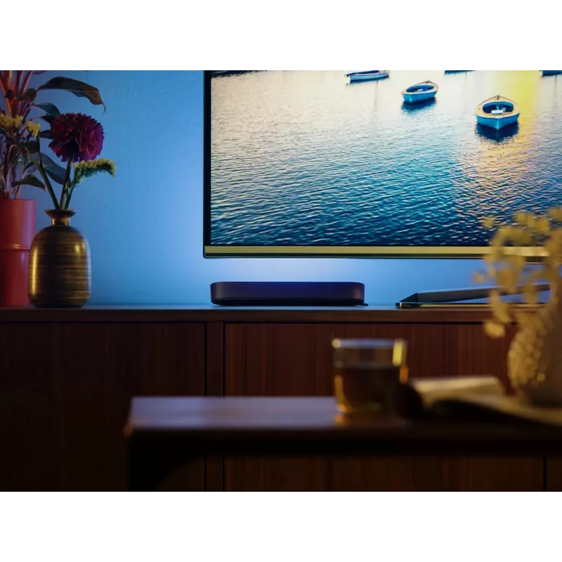Philips Hue Play šviesos juostų pradinis rinkinys — 2 Play šviesos juostos + Hue Bridge Pro, Bluetooth, juoda, C tipo kištukas