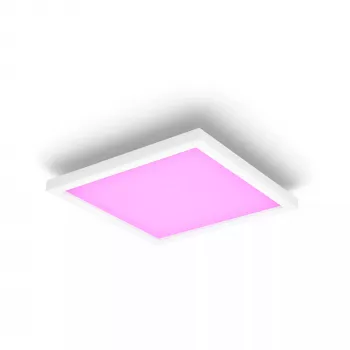 Philips Surimu Square Panel protingas lubinis šviestuvas, Bluetooth/Zigbee, Baltas, Aliuminis, Daugiaspalvis, 2000 K