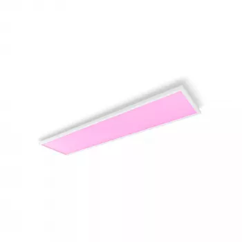 Philips Surimu Rectangle Panel protingas lubinis šviestuvas, Bluetooth/Zigbee, 1200×300×48 mm, 220–240 V, baltas