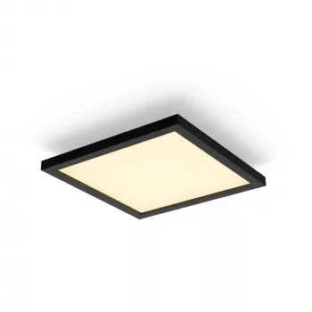 Philips Aurelle Square Panel, protingas lubinis šviestuvas, Bluetooth/Zigbee, juodas, LED, aliuminis, kintama