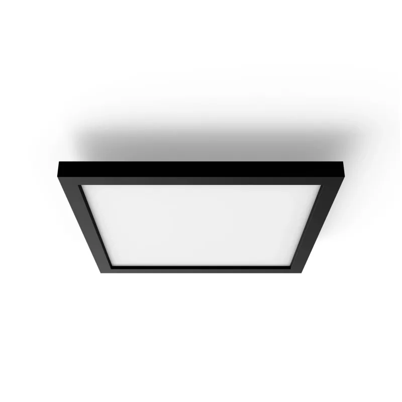 Philips Aurelle Square Panel, protingas lubinis šviestuvas, Bluetooth/Zigbee, juodas, LED, aliuminis, kintama