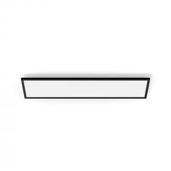 Signify Philips Aurelle stačiakampis lubinis LED skydelis — Bluetooth/Zigbee, 1200×300×48 mm, juodas