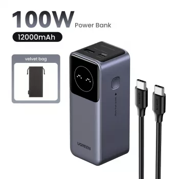 Nešiojamas maitinimo blokas Ugreen 12000mAh 100W greitasis įkrovimas