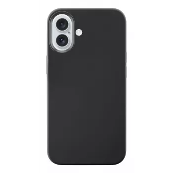 Cellularline Sensation - iPhone 16 minkšto prisilietimo silikoninis dėklas, Juodas