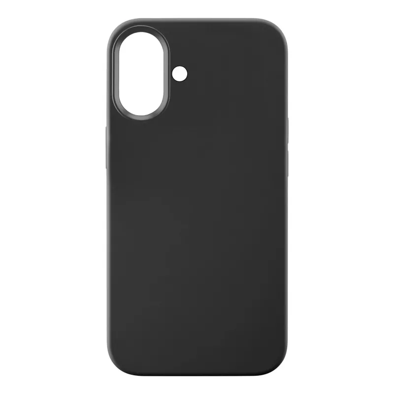 Cellularline Sensation - iPhone 16 minkšto prisilietimo silikoninis dėklas, Juodas