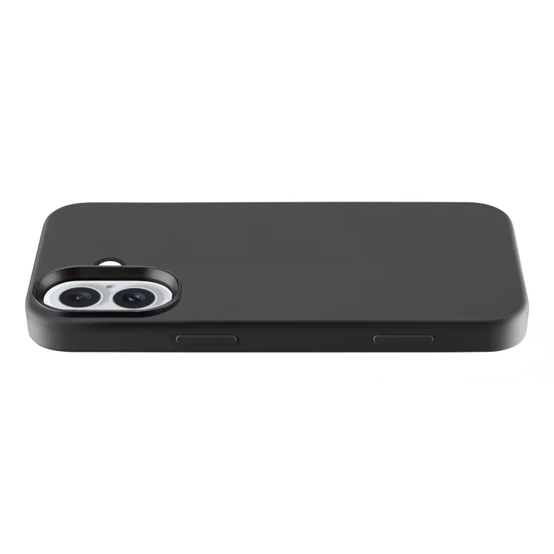 Cellularline Sensation - iPhone 16 minkšto prisilietimo silikoninis dėklas, Juodas