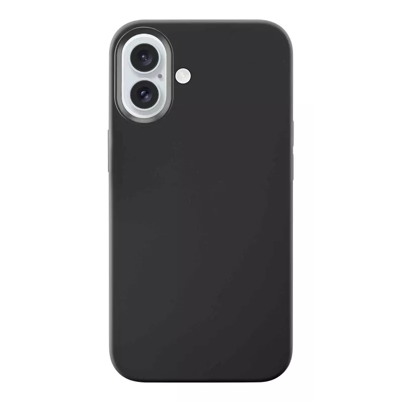 Cellularline Sensation - iPhone 16 minkšto prisilietimo silikoninis dėklas, Juodas