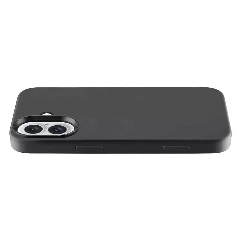 Cellularline Sensation - iPhone 16 minkšto prisilietimo silikoninis dėklas, Juodas