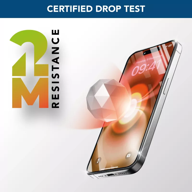 Cellularline Fortified Xtreme Glass iPhone 16 – itin tvirtas grūdintas stiklas su sustiprintais kraštais