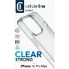 Cellularline Clear Protect - iPhone 16 Pro Max kietas dėklas su guminiais kraštais