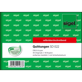 Verslo blankas Sigel SD022 Green A6