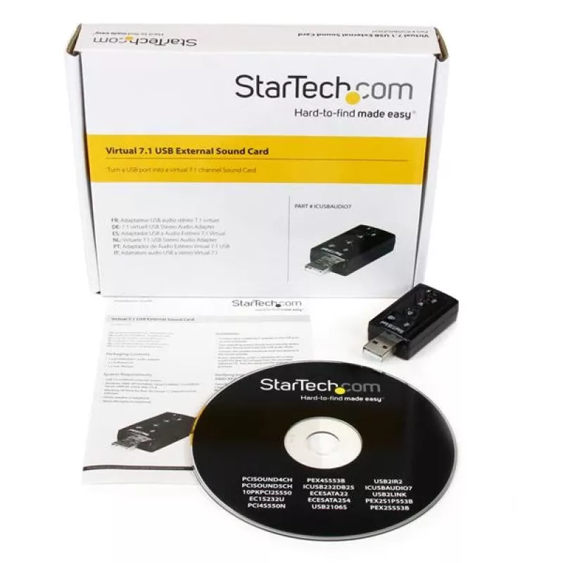 StarTech.com Virtual 7.1 USB stereo garso adapteris, išorinė garso plokštė