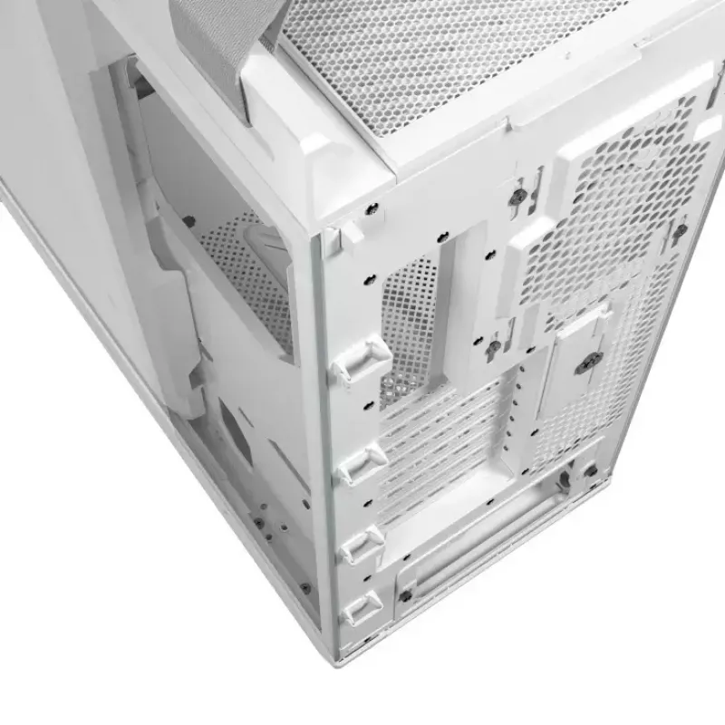 ASUS ROG Strix Helios II Midi Tower baltas – korpusas EATX/ATX/Micro-ATX/Mini-ITX, 3×140mm priekyje + 1×140mm gale, 2×3,5 colio + 4×2,5 colio vietos, grūdintas stiklas
