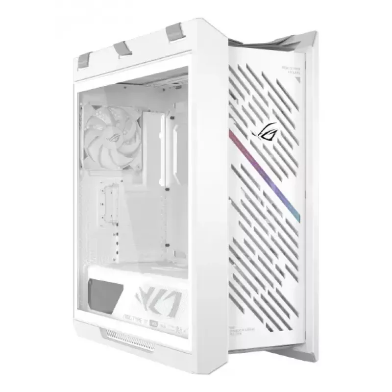 ASUS ROG Strix Helios II Midi Tower baltas – korpusas EATX/ATX/Micro-ATX/Mini-ITX, 3×140mm priekyje + 1×140mm gale, 2×3,5 colio + 4×2,5 colio vietos, grūdintas stiklas