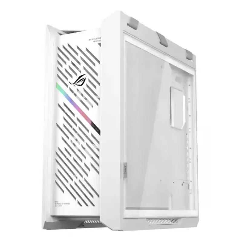 ASUS ROG Strix Helios II Midi Tower baltas – korpusas EATX/ATX/Micro-ATX/Mini-ITX, 3×140mm priekyje + 1×140mm gale, 2×3,5 colio + 4×2,5 colio vietos, grūdintas stiklas