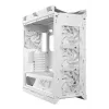 ASUS ROG Strix Helios II Midi Tower baltas – korpusas EATX/ATX/Micro-ATX/Mini-ITX, 3×140mm priekyje + 1×140mm gale, 2×3,5 colio + 4×2,5 colio vietos, grūdintas stiklas