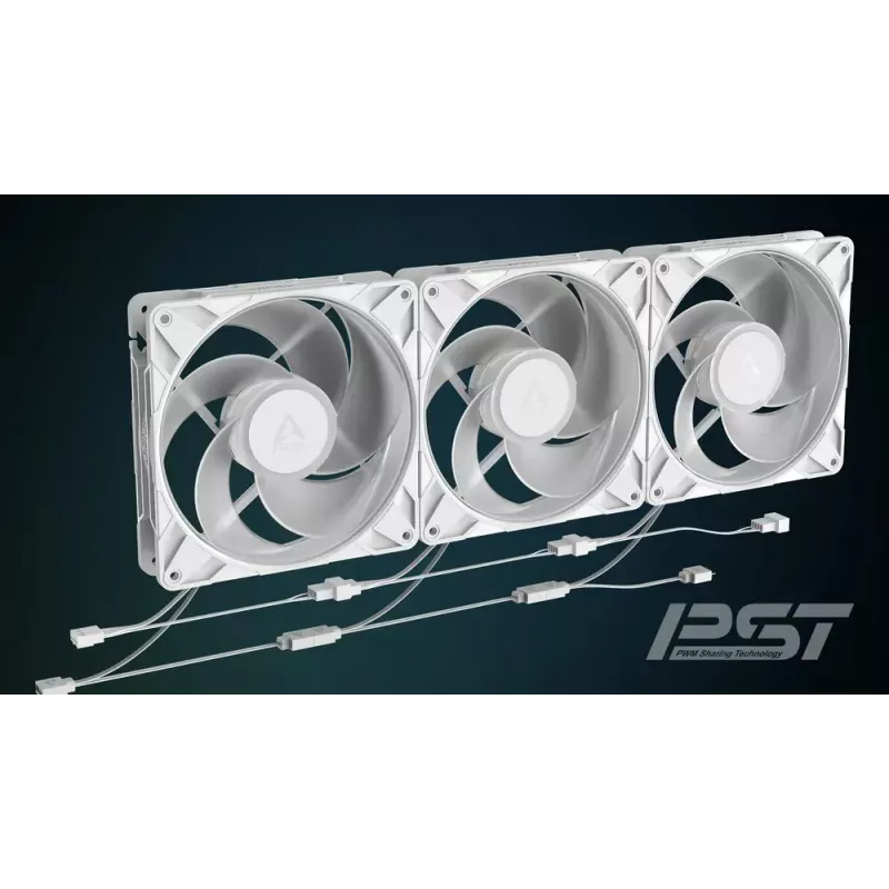 140 mm ventiliatorius Arctic Freezer P14 Pro Reverse A-RGB (baltas) – 166,5 m³/h, 5,1 mmH₂O, FDB, PWM, kabelio skirstytuvas