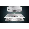 140 mm ventiliatorius Arctic Freezer P14 Pro Reverse A-RGB (baltas) – 166,5 m³/h, 5,1 mmH₂O, FDB, PWM, kabelio skirstytuvas