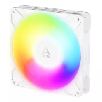 140 mm ventiliatorius Arctic Freezer P14 Pro Reverse A-RGB (baltas) – 166,5 m³/h, 5,1 mmH₂O, FDB, PWM, kabelio skirstytuvas
