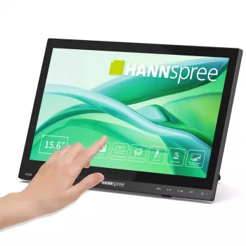 HANNspree HT165HPB 15.6 colio (39,6 cm) Full HD IPS LCD liečiamasis monitorius 1920×1080, 15 ms, VESA, garsiakalbiai, juodas