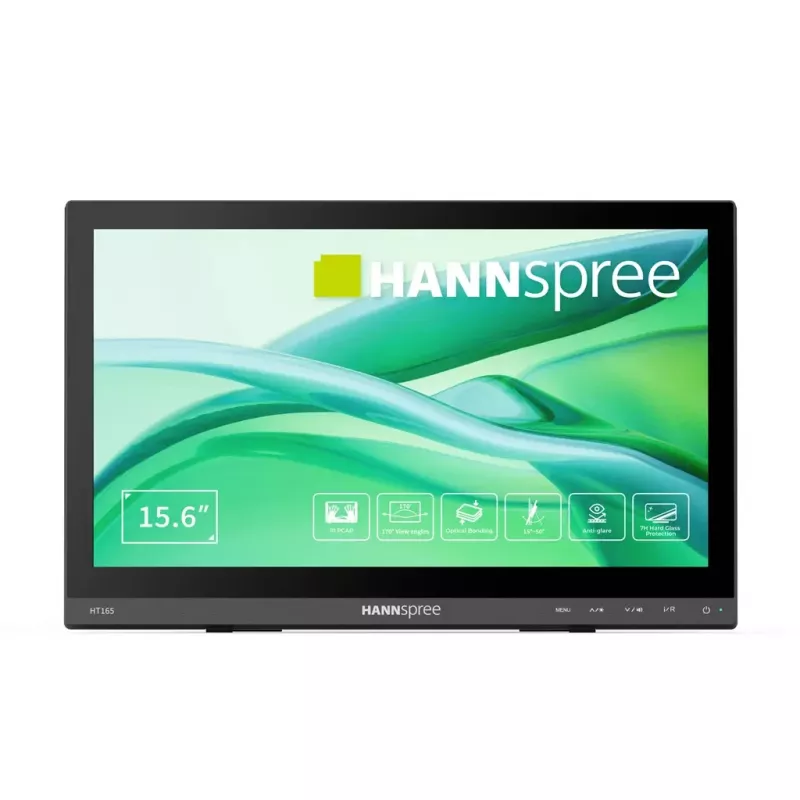 HANNspree HT165HPB 15.6 colio (39,6 cm) Full HD IPS LCD liečiamasis monitorius 1920×1080, 15 ms, VESA, garsiakalbiai, juodas