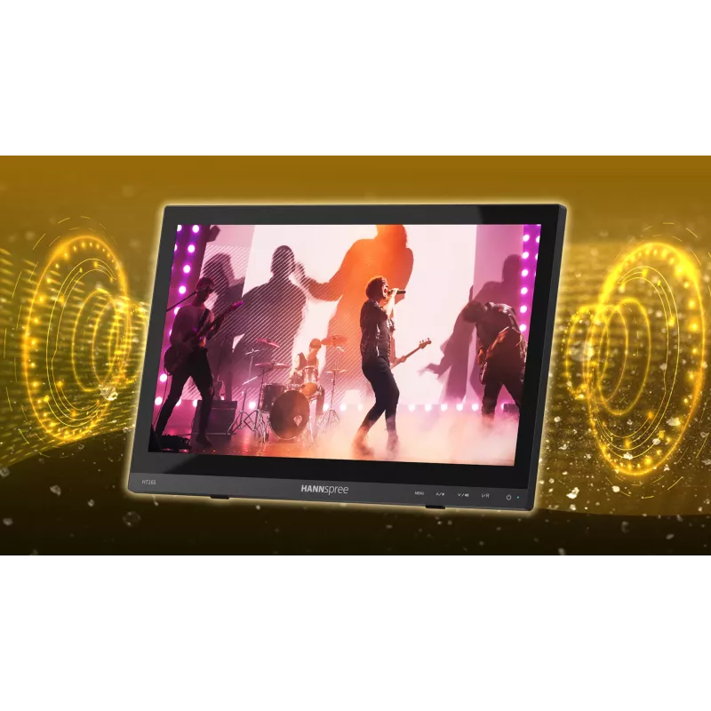 HANNspree HT165HPB 15.6 colio (39,6 cm) Full HD IPS LCD liečiamasis monitorius 1920×1080, 15 ms, VESA, garsiakalbiai, juodas