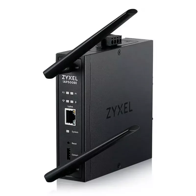 Belaidis prieigos taškas Zyxel IAP500BE – dviejų juostų 2,4/5 GHz, 5012 Mbit/s, PoE, 1×RJ-45, išorinės antenos, juodas