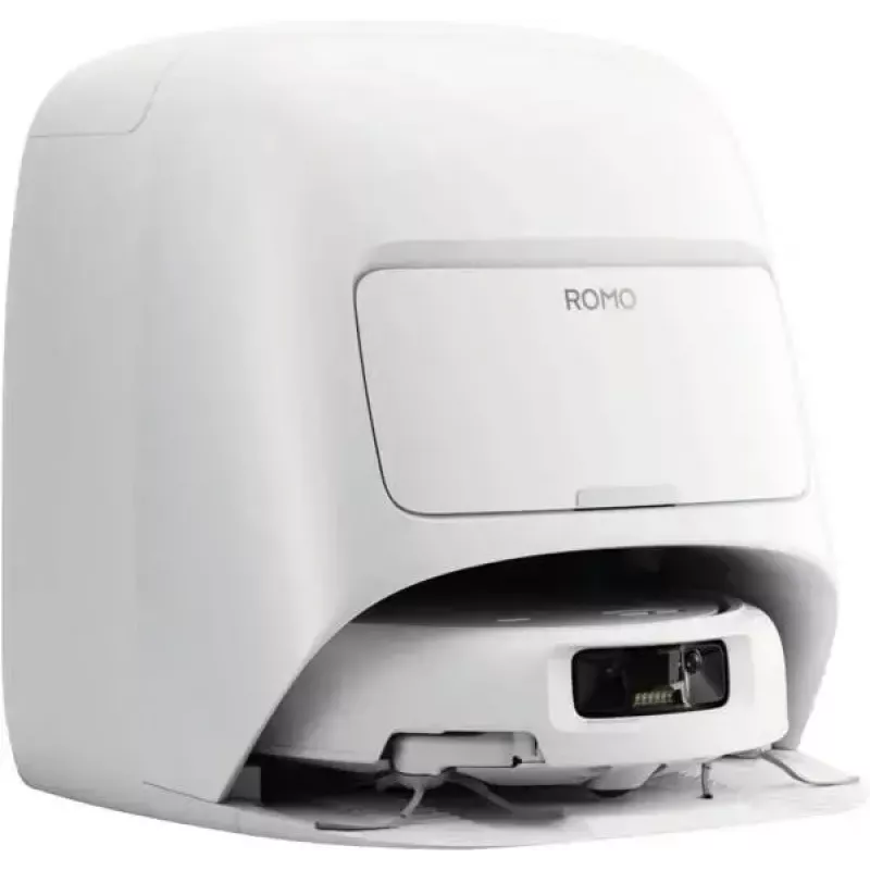 Robotinis dulkių siurblys ir šluostė DJI ROMO S (vandens talpyklos versija) – balta, 4,4 kg, 0,26 l dulkių, 4 l švaraus / 3,2 l nešvaraus vandens talpyklos, 5000 mAh