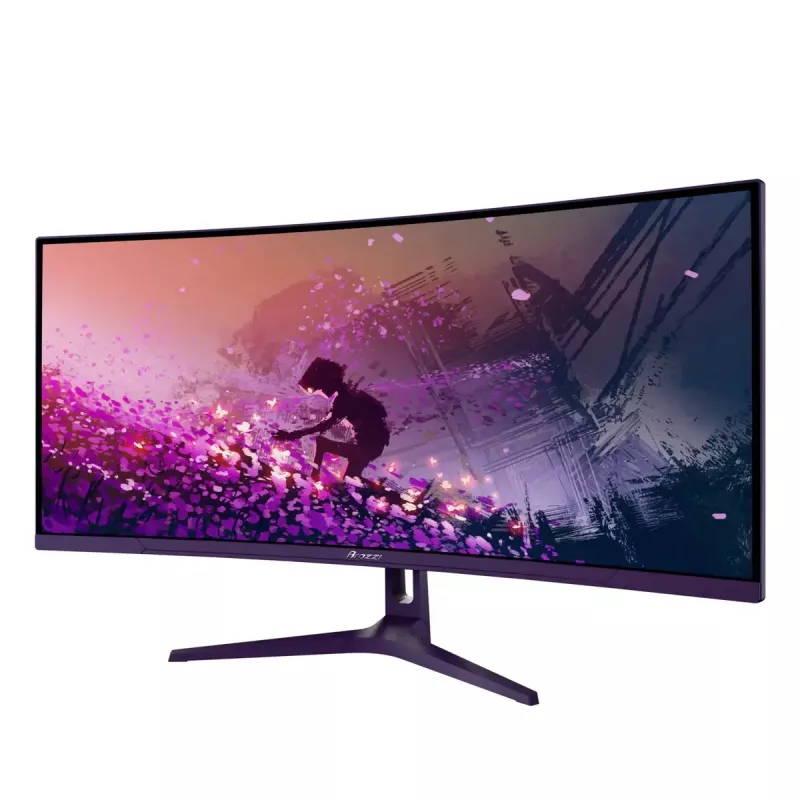 Išlenktas kompiuterio monitorius Arozzi Nova 34 colių (86,4 cm) 3440 x 1440 LED 21:9 1 ms Violetinis