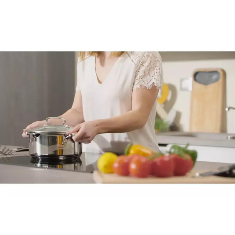 Puodų rinkinys Tefal Duetto+ G719S7, nerūdijantis plienas, 7 dalių (puodai Ø16/20/24 cm, kaserolis Ø16 cm), indukcinis, dangčiai, atsparus orkaitei iki 250°C