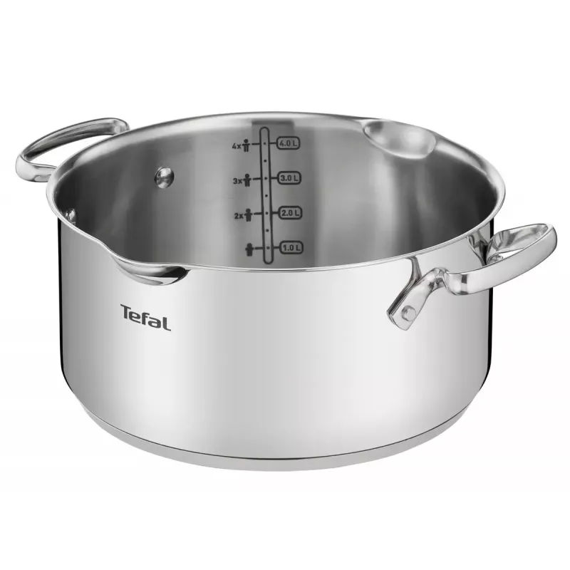 Puodų rinkinys Tefal Duetto+ G719S7, nerūdijantis plienas, 7 dalių (puodai Ø16/20/24 cm, kaserolis Ø16 cm), indukcinis, dangčiai, atsparus orkaitei iki 250°C