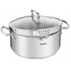 Puodų rinkinys Tefal Duetto+ G719S7, nerūdijantis plienas, 7 dalių (puodai Ø16/20/24 cm, kaserolis Ø16 cm), indukcinis, dangčiai, atsparus orkaitei iki 250°C