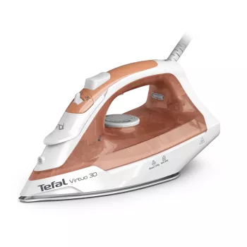 Tefal Virtuo 30 FV2C40E0 lygintuvas sausam ir garų lyginimui, keraminis padas, 2000 W, persikų ir baltos spalvos