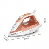 Tefal Virtuo 30 FV2C40E0 lygintuvas sausam ir garų lyginimui, keraminis padas, 2000 W, persikų ir baltos spalvos