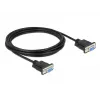 Serijinis kabelis DeLOCK 86606 3m RS-232 Sub-D9 juodas