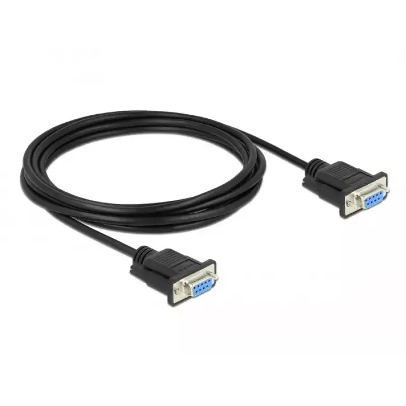 Serijinis kabelis DeLOCK 86606 3m RS-232 Sub-D9 juodas