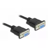 Serijinis kabelis DeLOCK 86606 3m RS-232 Sub-D9 juodas